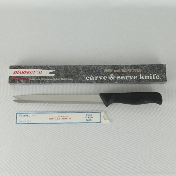 Quikut Sharpkut II Carve & Serve Serrated Knife NWT - Picture 1 of 4